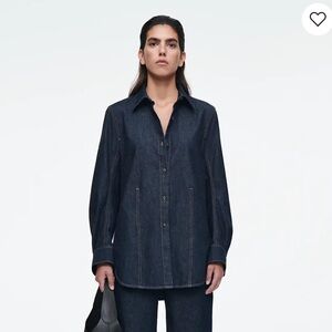 COS Oversized Denim Collared Shirt Size 6